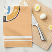 Yachthafen der Blue Marine Nautical Anchor Geschirrtuch (Viertel Falte)