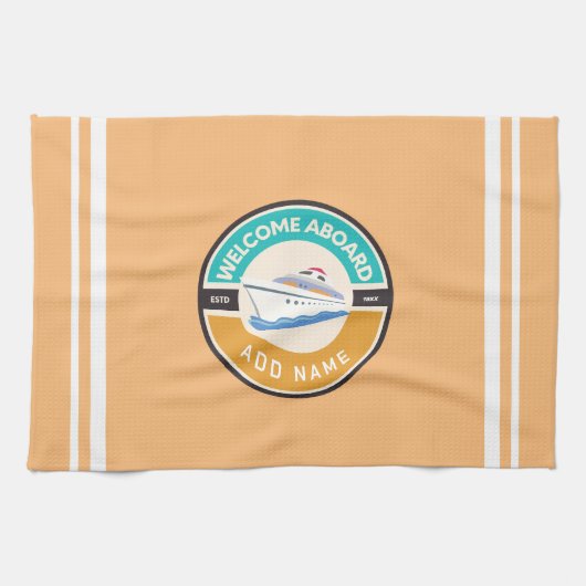 Yachthafen der Blue Marine Nautical Anchor Geschirrtuch (Horizontal)