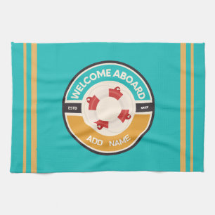 Yachthafen der Blue Marine Nautical Anchor Geschirrtuch