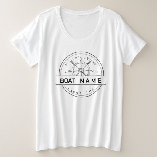 Yachthafen der Blue Marine Nautical Anchor Große Größe T-Shirt (Design vorne)