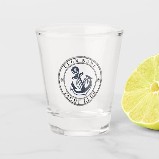 Yachthafen der Blue Marine Nautical Anchor Schnapsglas (Vorderseite)