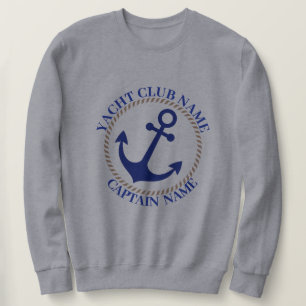 Yachthafen der Blue Marine Nautical Anchor Sweatshirt