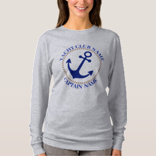 Yachthafen der Blue Marine Nautical Anchor T-Shirt