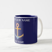 Yachthafen der Blue Marine Nautical Anchor Zweifarbige Tasse (VorderseiteRechts)