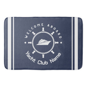 Yachthafen der Blue Navy Anchor Badematte