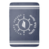 Yachthafen der Blue Navy Anchor Badematte (Vorderseite Vertikal)