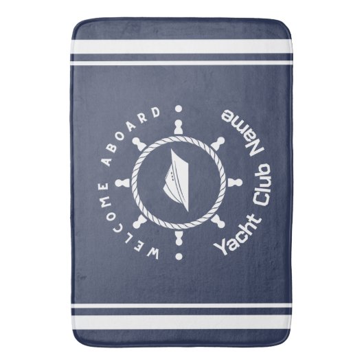 Yachthafen der Blue Navy Anchor Badematte (Vorderseite Vertikal)