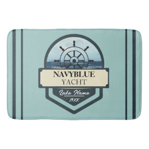 Yachthafen der Blue Navy Anchor Badematte