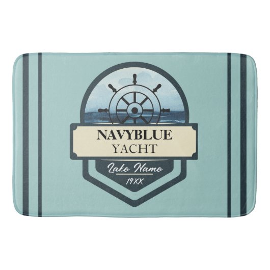 Yachthafen der Blue Navy Anchor Badematte (Vorderseite)