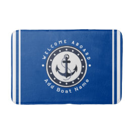 Yachthafen der Blue Navy Anchor Badematte