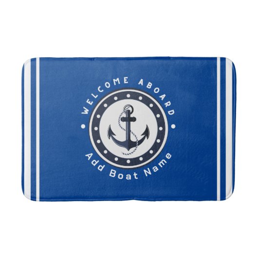 Yachthafen der Blue Navy Anchor Badematte (Vorderseite)