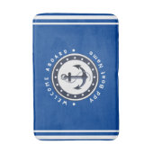 Yachthafen der Blue Navy Anchor Badematte (Vorderseite Vertikal)