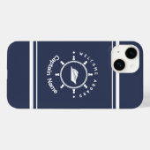 Yachthafen der Blue Navy Anchor Case-Mate iPhone Hülle (Rückseite (Horizontal))