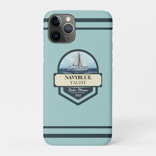 Yachthafen der Blue Navy Anchor Case-Mate iPhone Hülle (Rückseite)