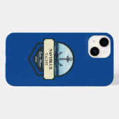 Yachthafen der Blue Navy Anchor Case-Mate iPhone Hülle (Rückseite (Horizontal))