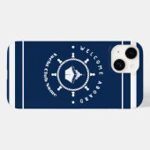 Yachthafen der Blue Navy Anchor Case-Mate iPhone Hülle (Rückseite (Horizontal))