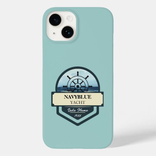 Yachthafen der Blue Navy Anchor Case-Mate iPhone Hülle (Rückseite)