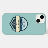 Yachthafen der Blue Navy Anchor Case-Mate iPhone Hülle (Rückseite (Horizontal))