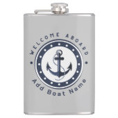 Yachthafen der Blue Navy Anchor Flachmann (Vorderseite)