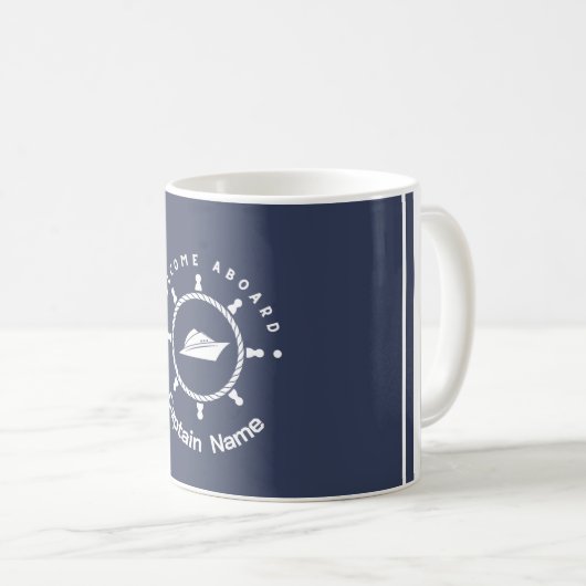 Yachthafen der Blue Navy Anchor Kaffeetasse (VorderseiteRechts)