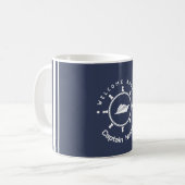 Yachthafen der Blue Navy Anchor Kaffeetasse (Vorderseite Links)