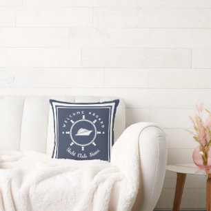 Yachthafen der Blue Navy Anchor Kissen