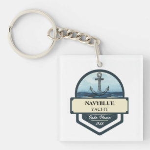 Yachthafen der Blue Navy Anchor Schlüsselanhänger
