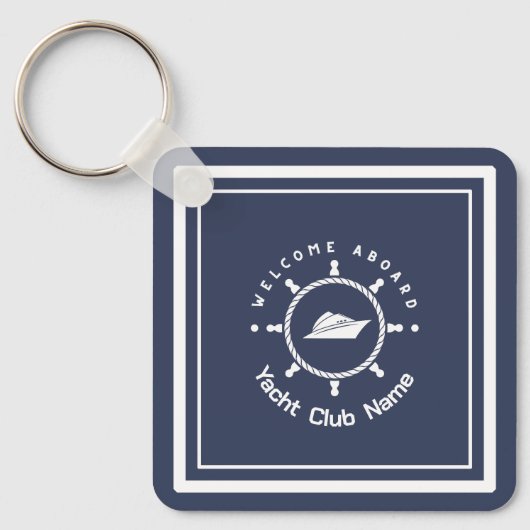 Yachthafen der Blue Navy Anchor Schlüsselanhänger (Vorderseite)