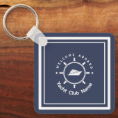 Yachthafen der Blue Navy Anchor Schlüsselanhänger (Vorderseite)