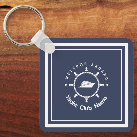 Yachthafen der Blue Navy Anchor Schlüsselanhänger (Vorderseite)