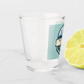 Yachthafen der Blue Navy Anchor Schnapsglas (Links)