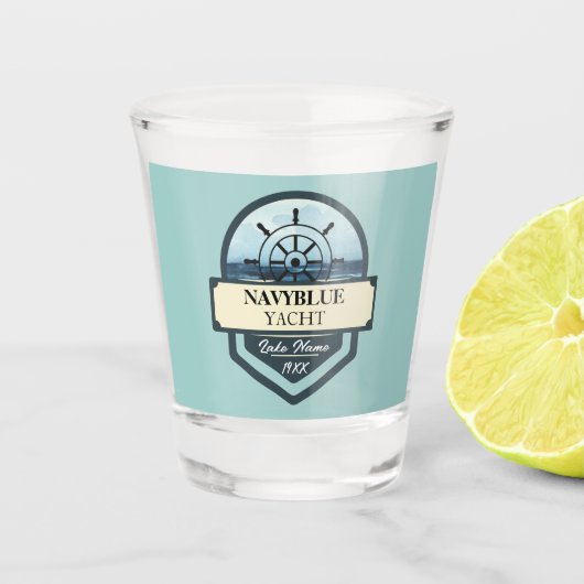 Yachthafen der Blue Navy Anchor Schnapsglas (Vorderseite)