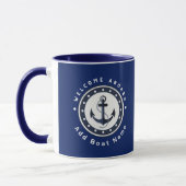 Yachthafen der Blue Navy Anchor Tasse (Links)