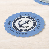 Yachthafen der Blue Navy Anchor Untersetzer (angewinkelt)