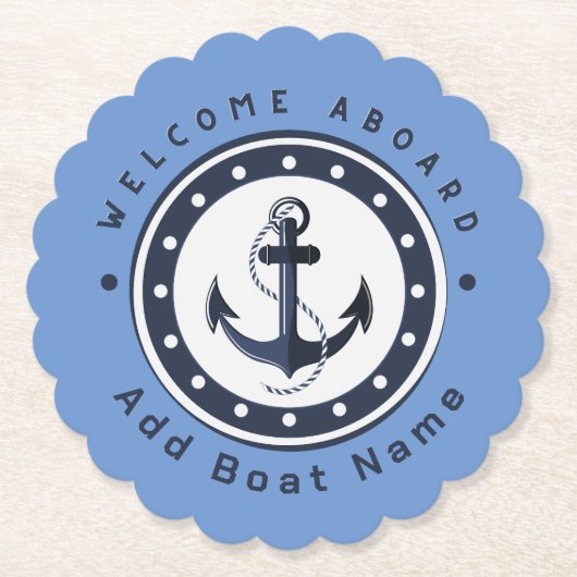 Yachthafen der Blue Navy Anchor Untersetzer (Vorderseite)
