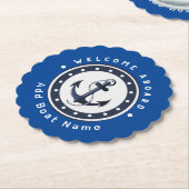 Yachthafen der Blue Navy Anchor Untersetzer (angewinkelt)