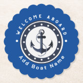 Yachthafen der Blue Navy Anchor Untersetzer (Vorderseite)