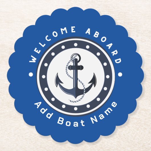 Yachthafen der Blue Navy Anchor Untersetzer (Vorderseite)