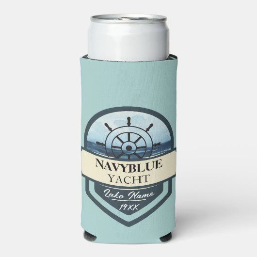 Yachthafen der Blue Navy Nautic Anchor N Selters Dosenkühler (Seltzer Vorderseite)