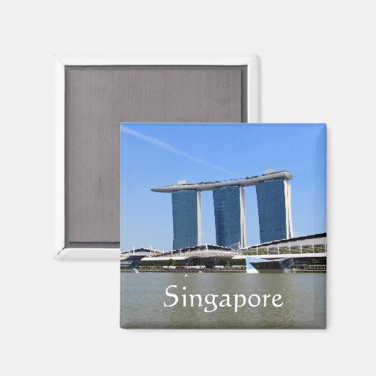 Yachthafen Singapore Magnet (Vorderseite/Rückseite)