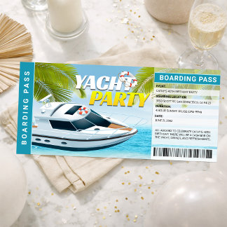 Yachting Boat Cruise Geburtstagsparty Einladung