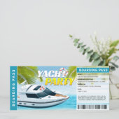 Yachting Boat Cruise Geburtstagsparty Einladung (Stehend Vorderseite)