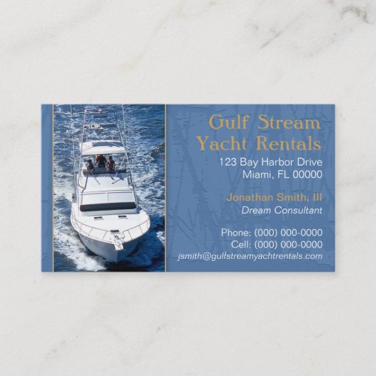 Yachting-Geschäftskarte Visitenkarte (Vorderseite)