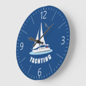 Yachting Große Wanduhr (Winkel)