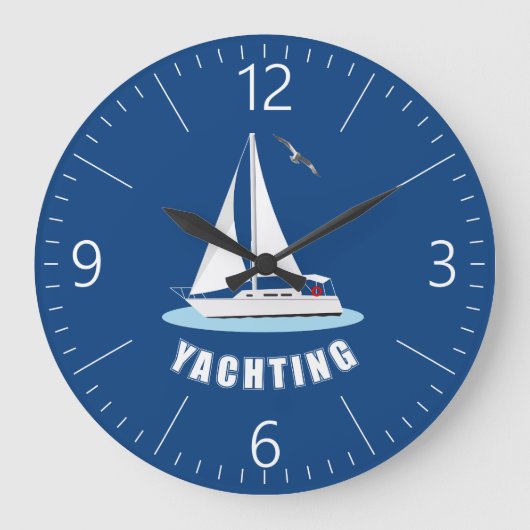 Yachting Große Wanduhr (Vorderseite)