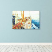 Yachting im Mittelmeer (von J.L. Stewart) Leinwanddruck (Insitu (Holzboden))