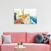 Yachting im Mittelmeer (von J.L. Stewart) Leinwanddruck (Insitu (Wohnzimmer))