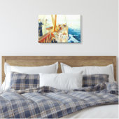 Yachting im Mittelmeer (von J.L. Stewart) Leinwanddruck (Insitu (Schlafzimmer))