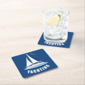 Yachting Rechteckiger Pappuntersetzer (Vor Ort)