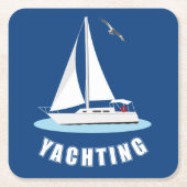 Yachting Rechteckiger Pappuntersetzer (Vorderseite)